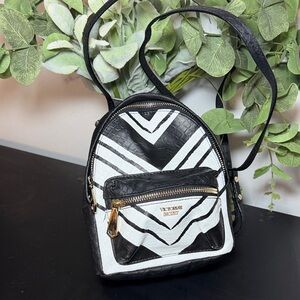 Victoria's Secret Chevron Black and White Backpack Y2K